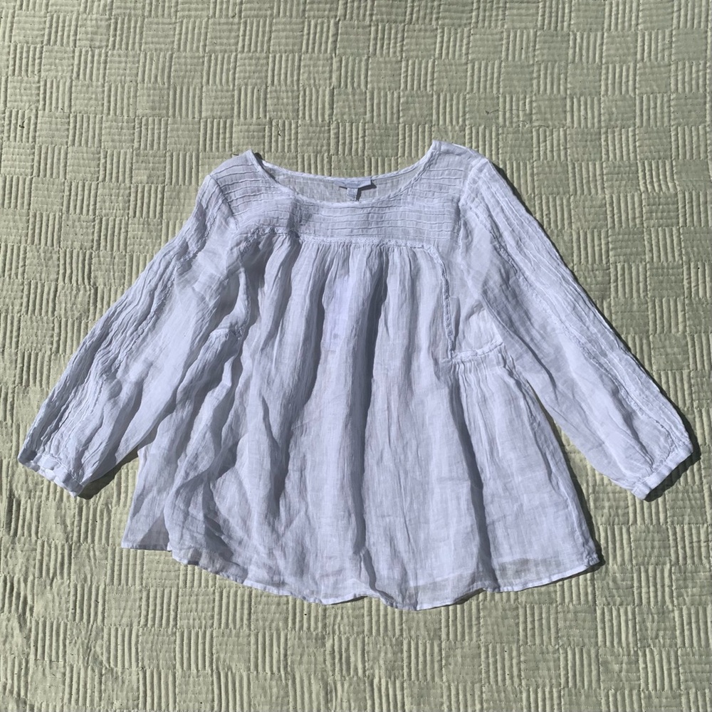 NWT White Label White Flowy Blouse Size US 6